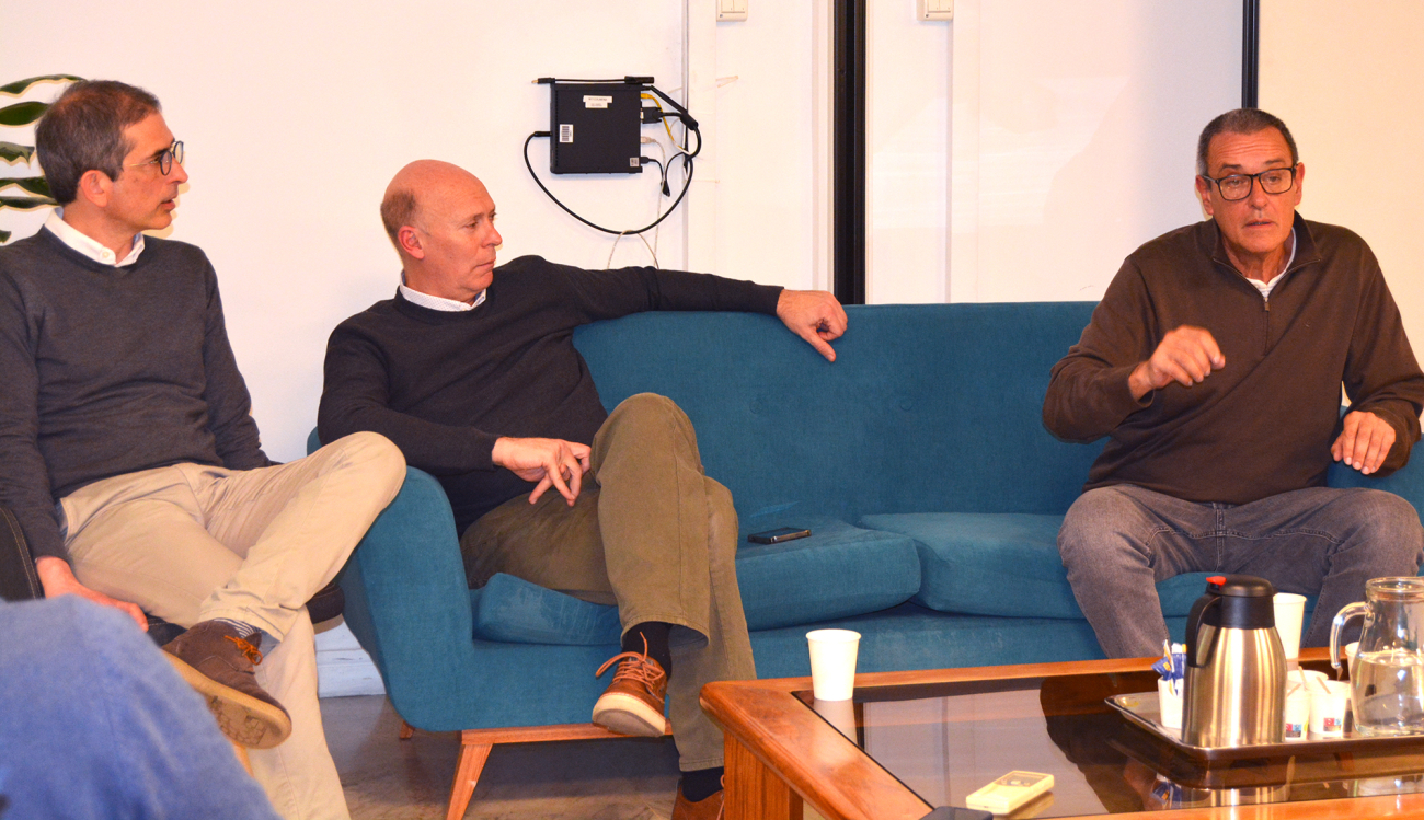 Rafael Laureiro, Mario Piacenza y Jaime Saavedra