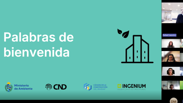 Pantalla de reunión virtual con participantes